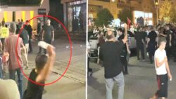 Heniyye suikastını ve İsrail’i protesto eden bir grup, restoran ve kozmetik zinciri şubelerine taşlarla saldırdı