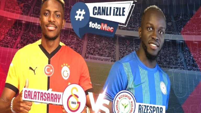 GALATASARAY RİZESPOR MAÇI CANLI İZLE ŞİFRESİZ | Galatasaray – Rizespor maçı ne zaman, saat kaçta, hangi kanalda?