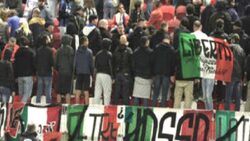 İtalyan taraftarlardan, İsrail ulusal marşına protesto