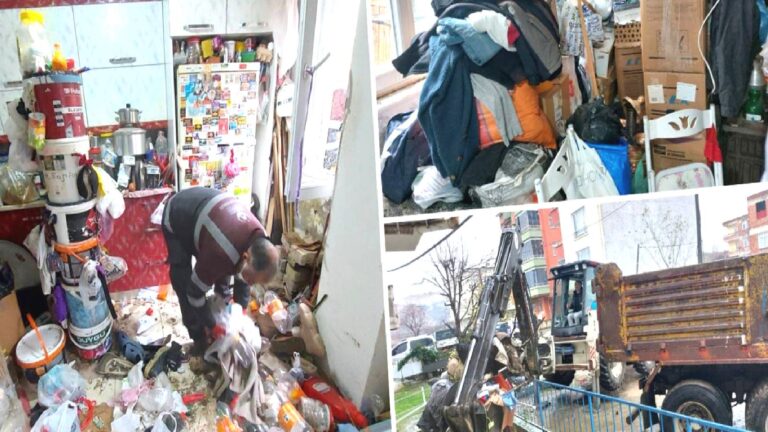 Temizliği 2 gün sürdü; Ordu’da bir evden kamyonlar dolusu çöp çıkarıldı