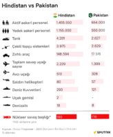 İlişkilerinde yeni kriz dönemine giren Hindistan ve Pakistan’ın askeri güçleri