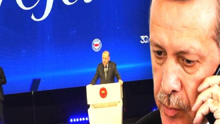 Erdoğan’a telefon geldi, salondan ayrıldı