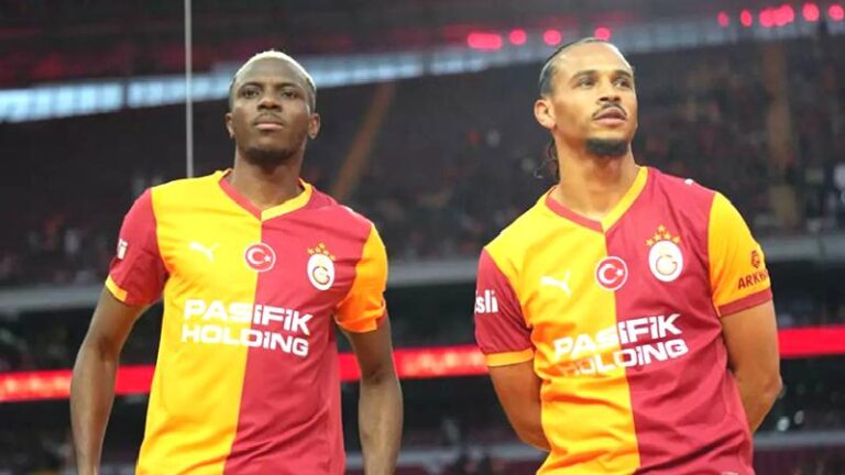 Galatasaray’da Osimhen ve Sane için imza töreni; Dursun Özbek “Daha büyük hedeflerin zaman” dedi, taraftarlar “Ederson” tezahüratı yaptı