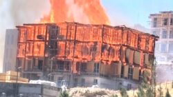 Kahramanmaraş’ta Orman Bölge Müdürlüğü’ne ait lojman inşaatında yangın