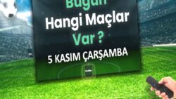 Bugünün maçları listesi 5 Kasım | Bugün kimin maçı var, hangi kanalda?