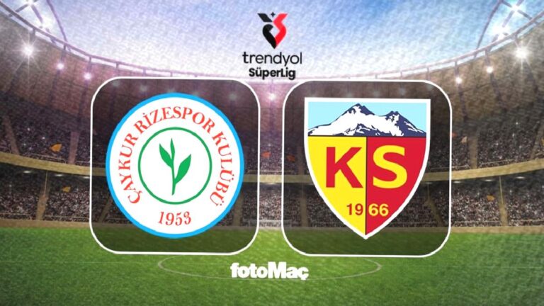 Çaykur Rizespor-Zecorner Kayserispor maçı detayları: Hangi kanalda?