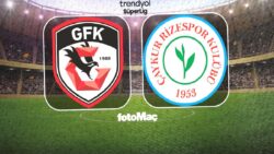 Gaziantep FK – Çaykur Rizespor maçı yayın bilgisi: Saati ve kanalı