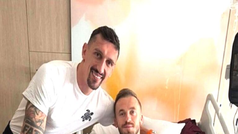 Stefan Savic Edin Visca’yı hastanede ziyaret etti!