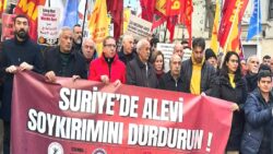 Suriye’de Alevilere yönelik saldırılar Kadıköy’de protesto edildi: Bugüne kadar 15 bini aşkın Alevi HTŞ çeteleri tarafından katledilmiştir