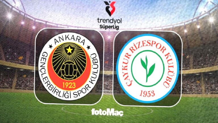 Gençlerbirliği-Çaykur Rizespor maçı: Ne zaman, saat kaçta, hangi kanalda?