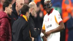 Galatasaray’da Osimhen maça devam edemedi!