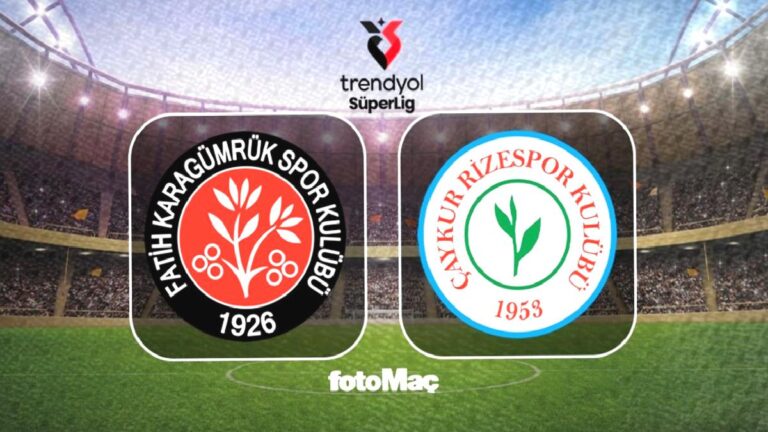 Fatih Karagümrük – Çaykur Rizespor maçı saat kaçta, hangi kanalda?