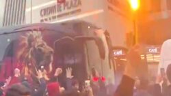 Galatasaray kafilesi tezahüratlarla yolculandı!