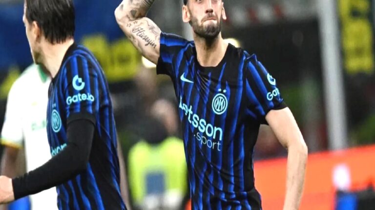 Hakan Çalhanoğlu’nun gol kaydettiği maçta Inter, Roma’yı sahadan sildi