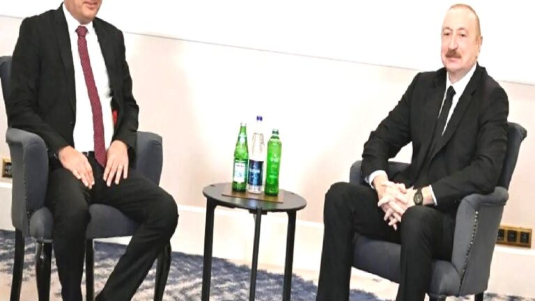 KKTC Cumhurbaşkanı Erhürman, Aliyev ile Antalya’da görüştü: Destekleri için teşekkür ederim