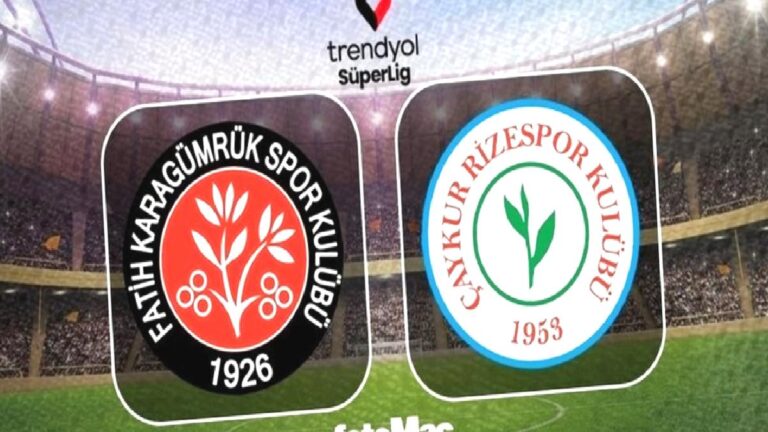 Misirli.com.tr Fatih Karagümrük- Çaykur Rizespor maçı (CANLI)