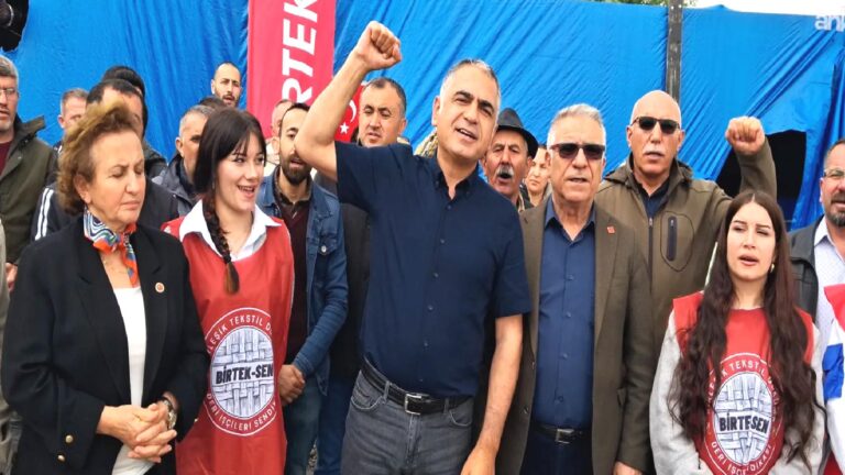 BİRTEK-SEN Genel Başkanı Türkmen tahliye sonrası direniş çadırında: Baskıların amacı işçilerin gözünü korkutmak