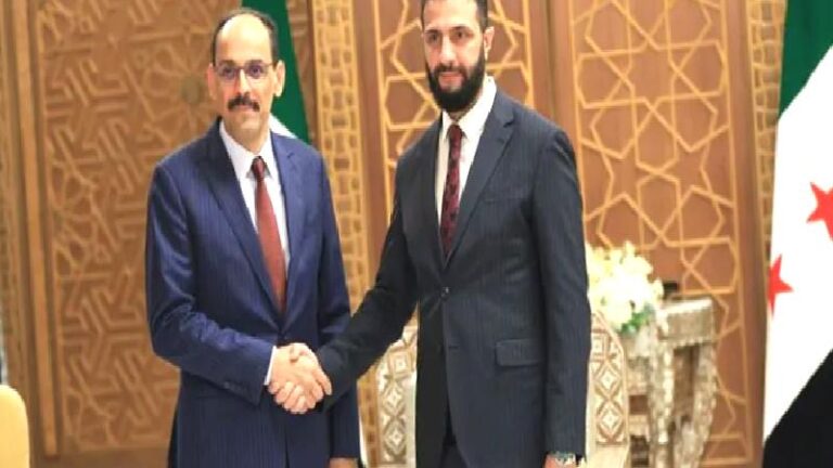 MİT Başkanı Kalın, Şara ile bölgedeki son gelişmeleri görüştü